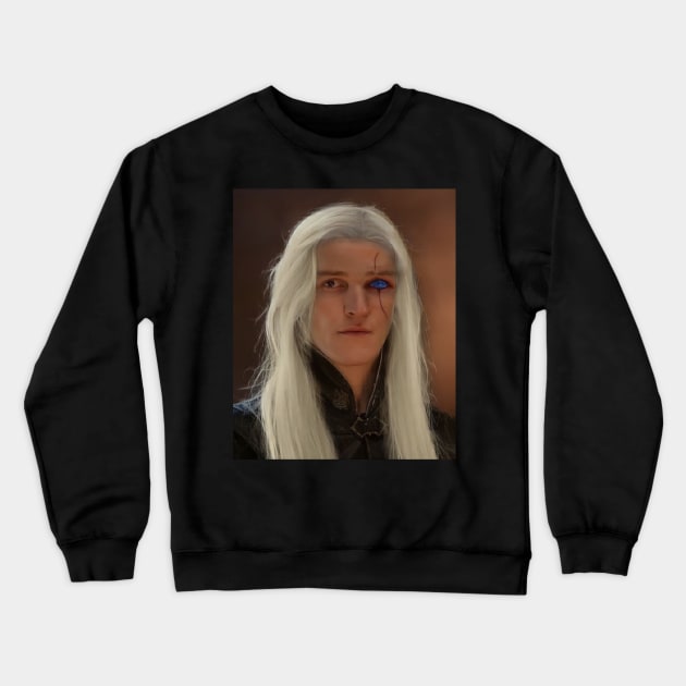 Aemond Targaryen Crewneck Sweatshirt by CustomPortraitsWorld